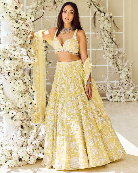 Yellow Bridal Lehenga - Buy Yellow Bridal Lehenga Online Starting at Just  ₹241 | Meesho