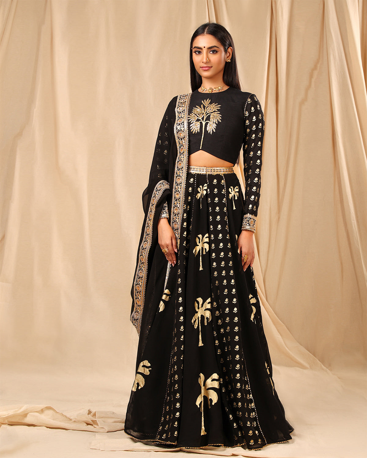 Black Coco Lehenga Set