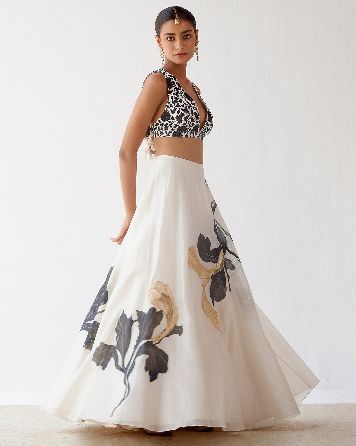 Ivory Hand Painted Lehenga Set