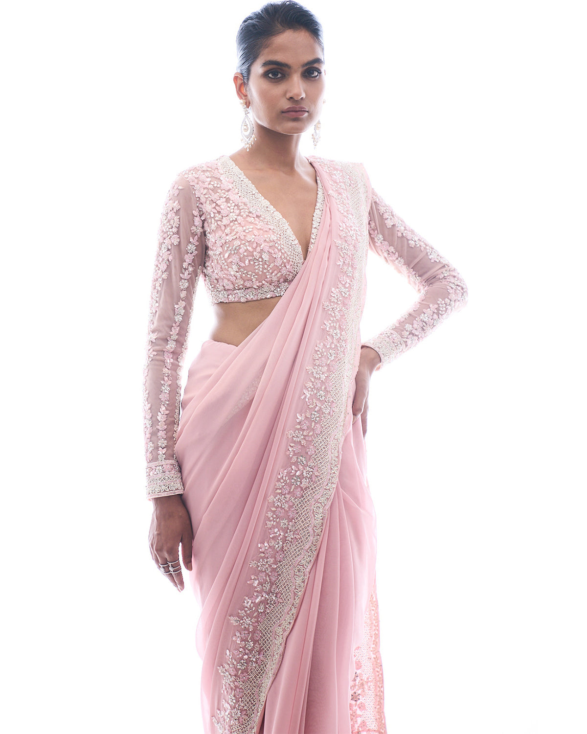 Pink Pearl Sari