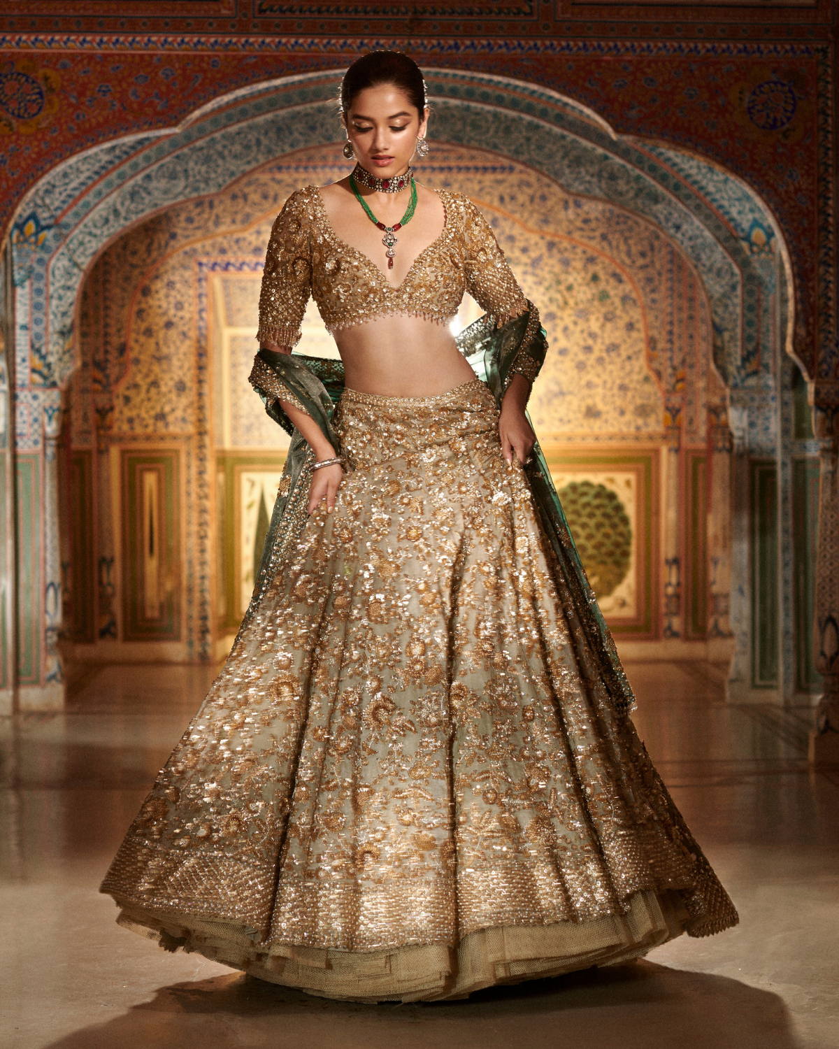 Zardozi bridal lehenga online
