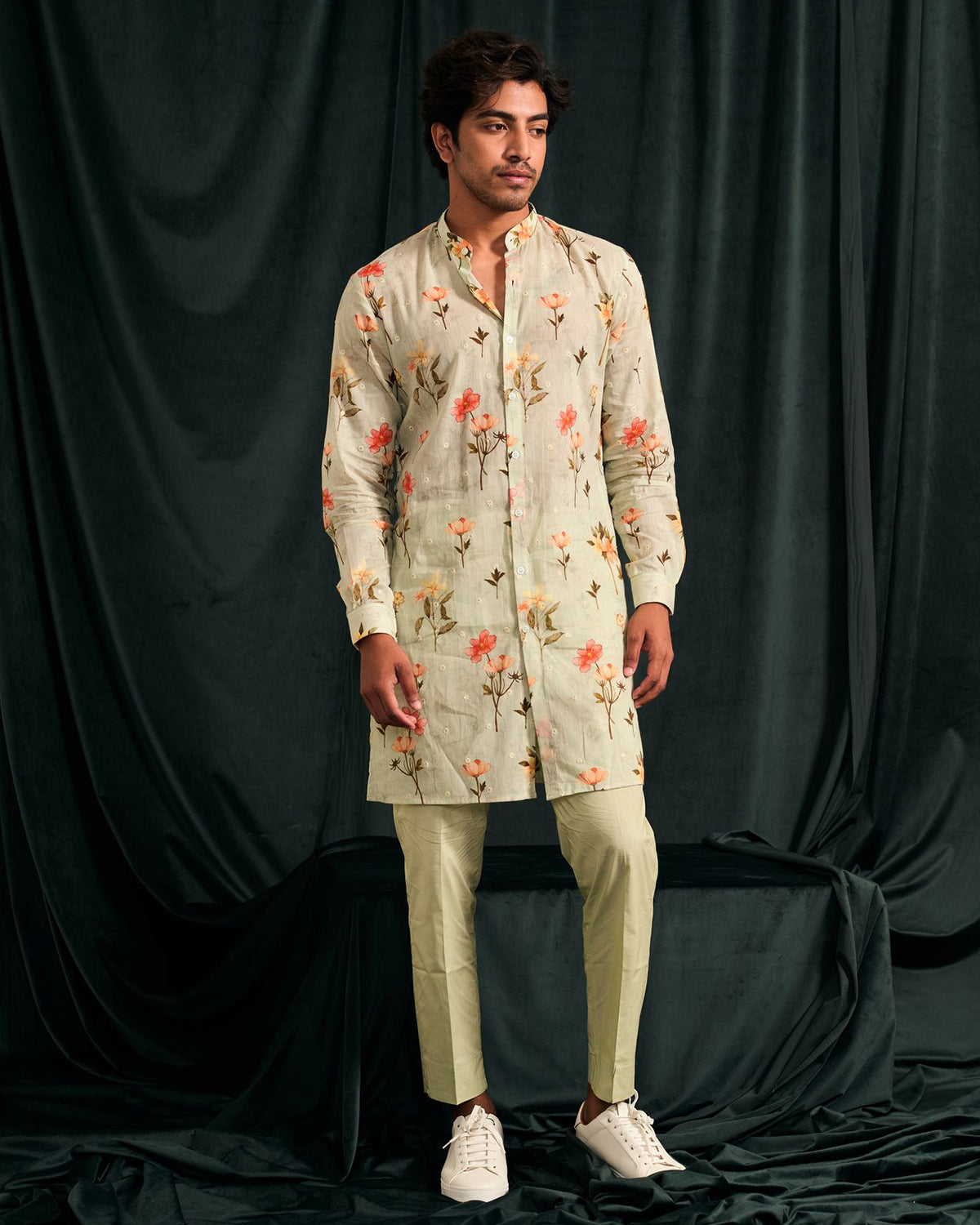 Martini Cotton Embroided Kurta With Matching Pajama | Project