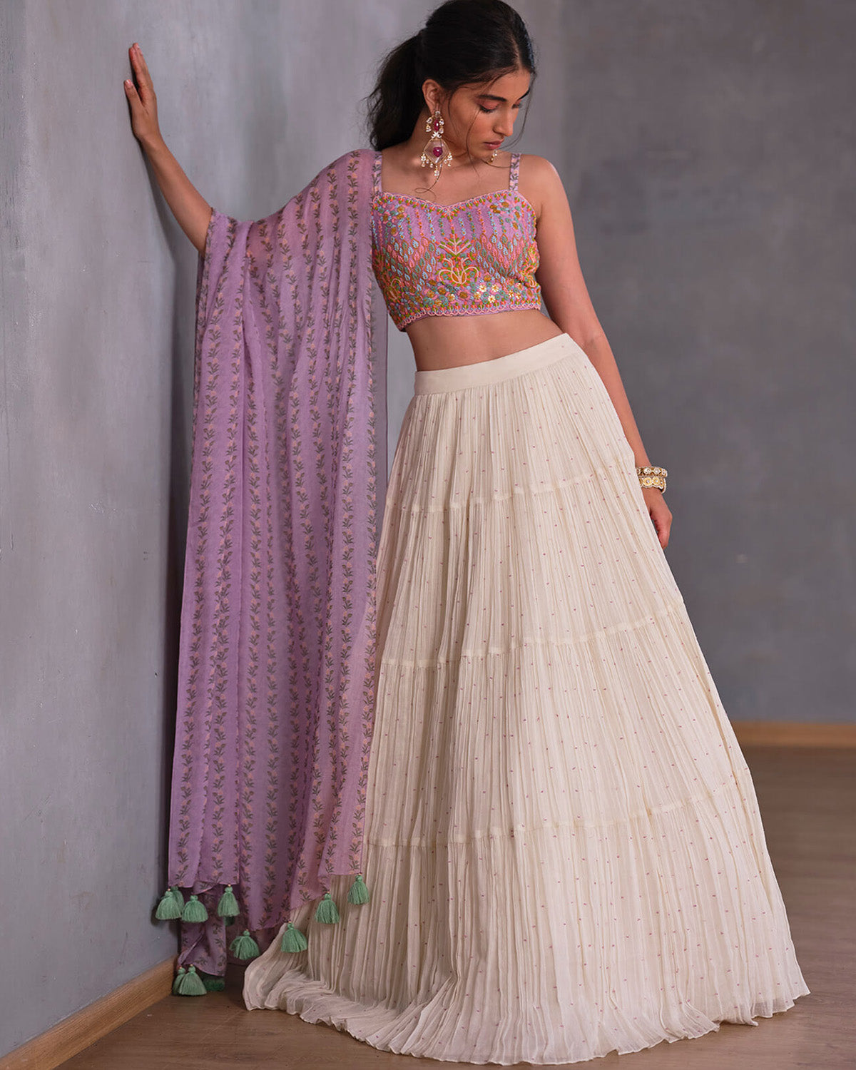 Sea Lavender Lehenga