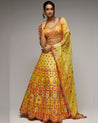 Yellow Embellished Lehenga Set by Gopi Vaid