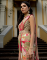 Multicolored Naksha Sari Set by Paulmi & Harsh
