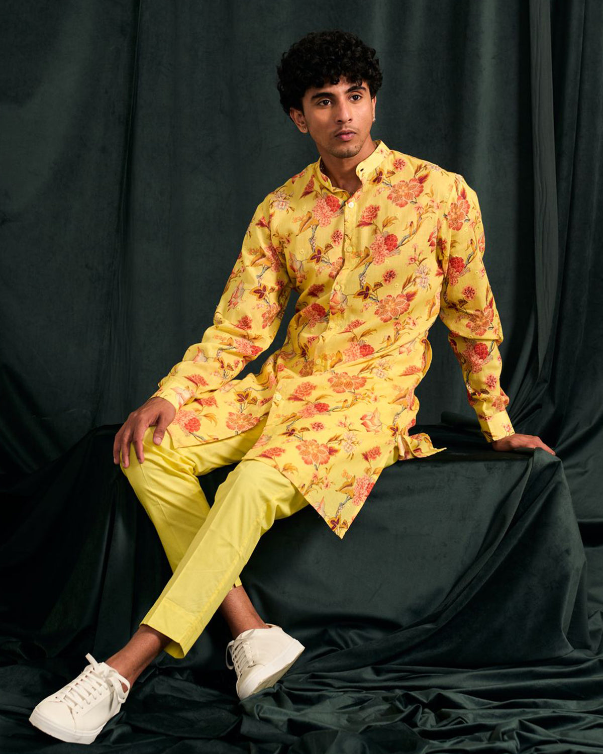 Carary Cotton Emboidered Kurta With Matching Pajama