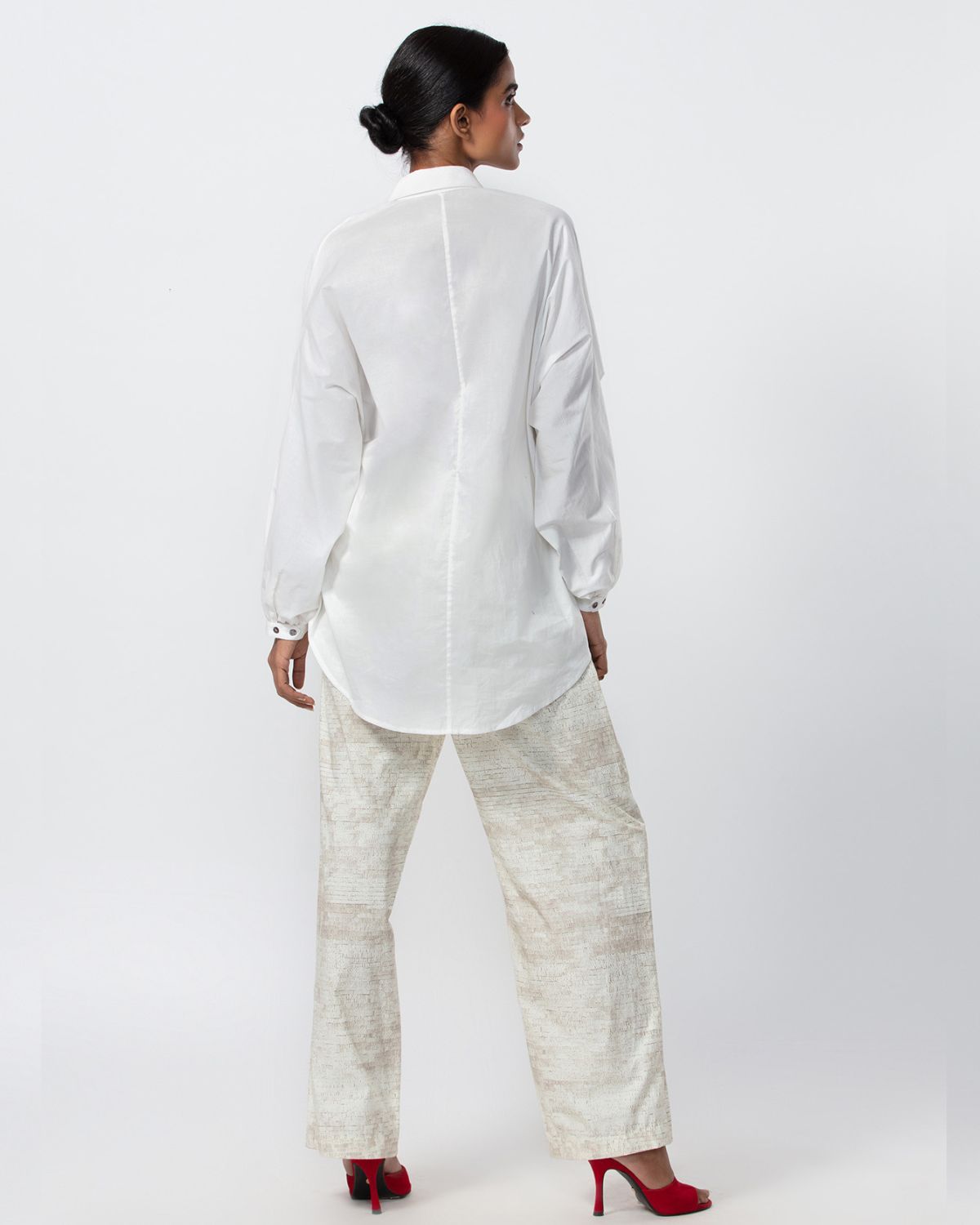 White Cambric Hand Embroidered Co-Ord Set | Saaksha & Kinni