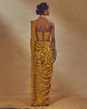 Yellow Printed Sari Set by Drishti & Zahabia
