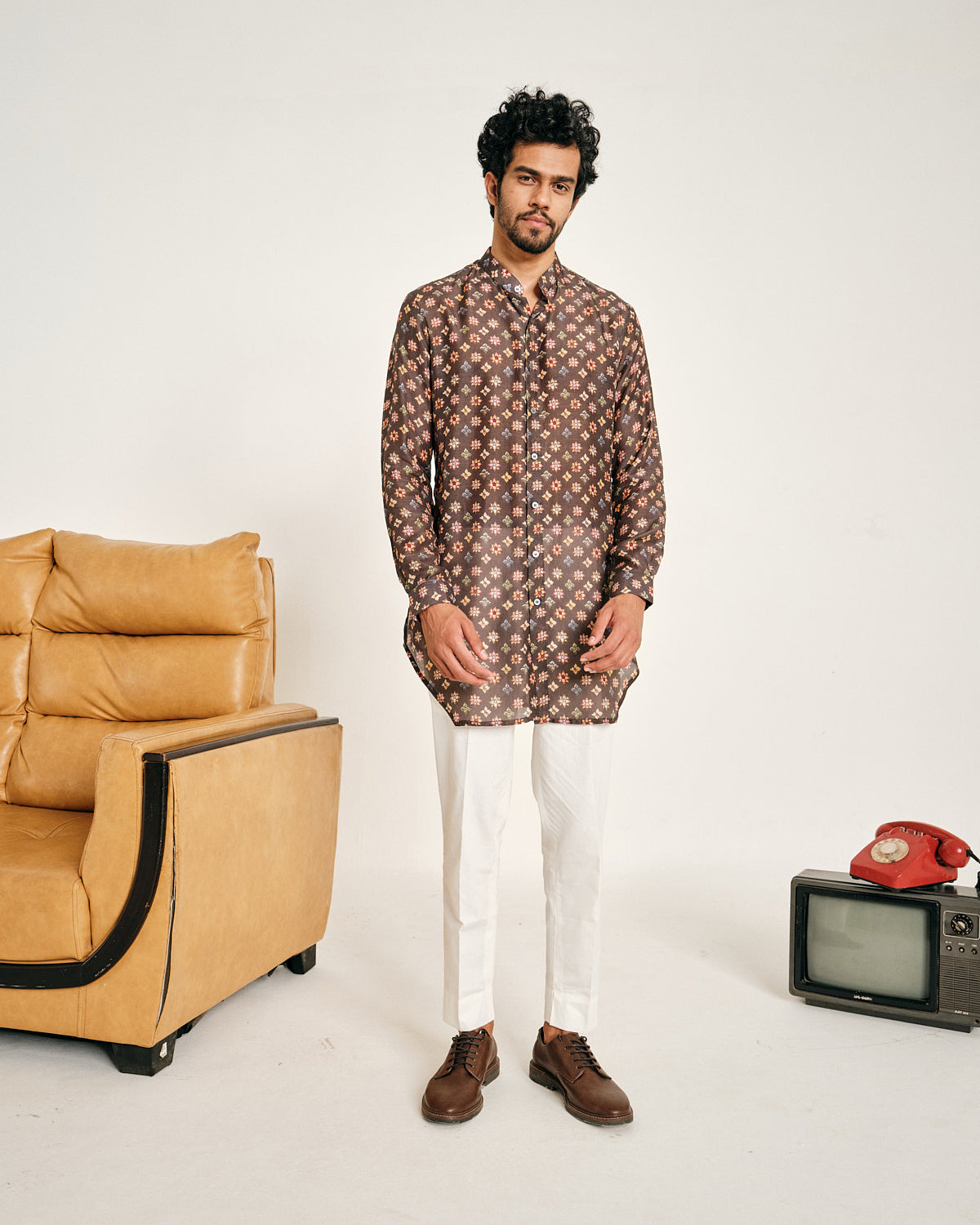 Charcoal Sitara Malai Cotton Kurta Pajama Set