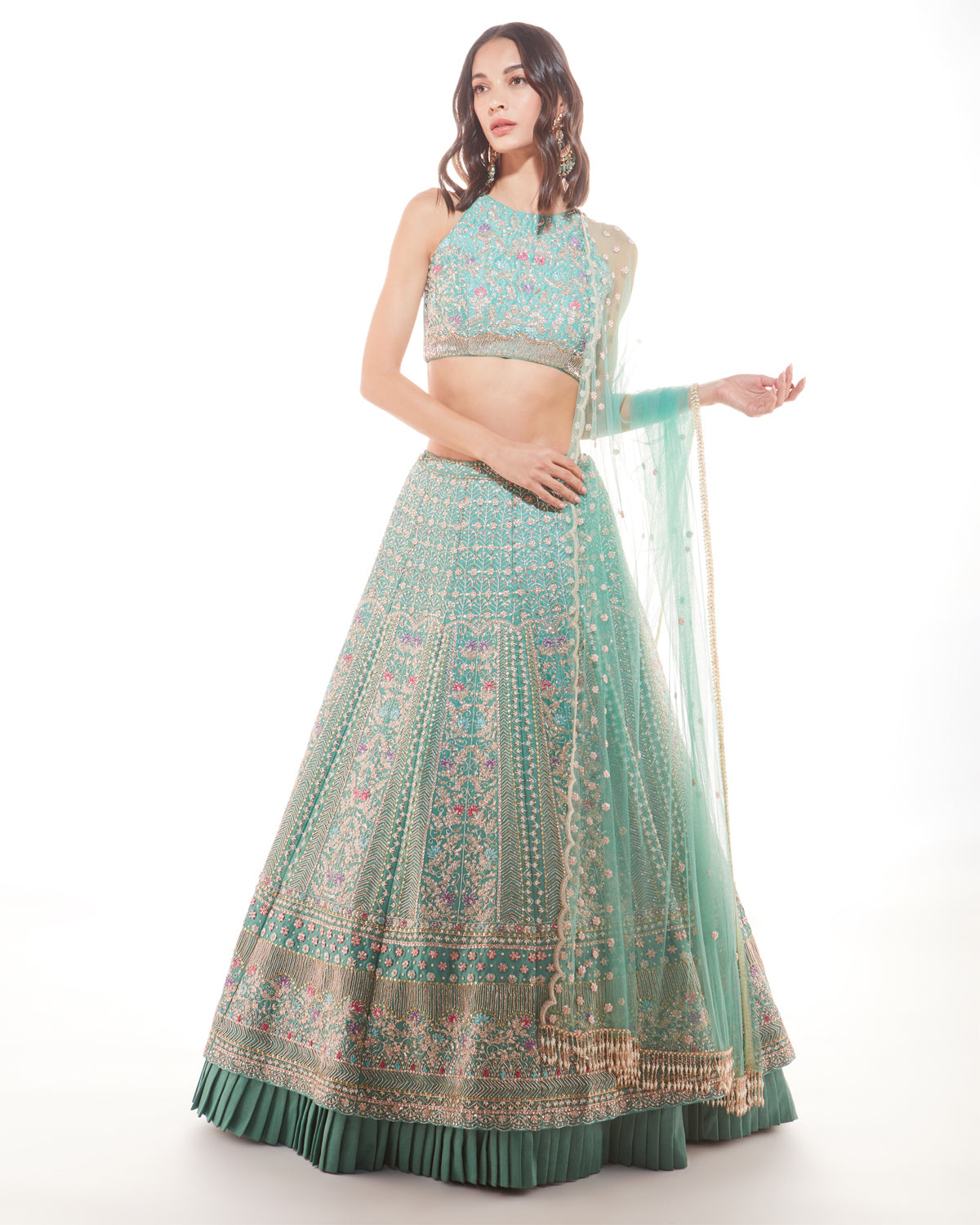 Green Eliza Lehenga