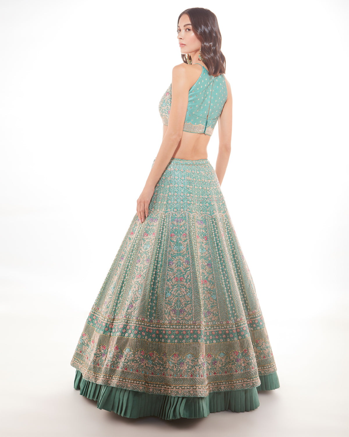 Green Eliza Lehenga