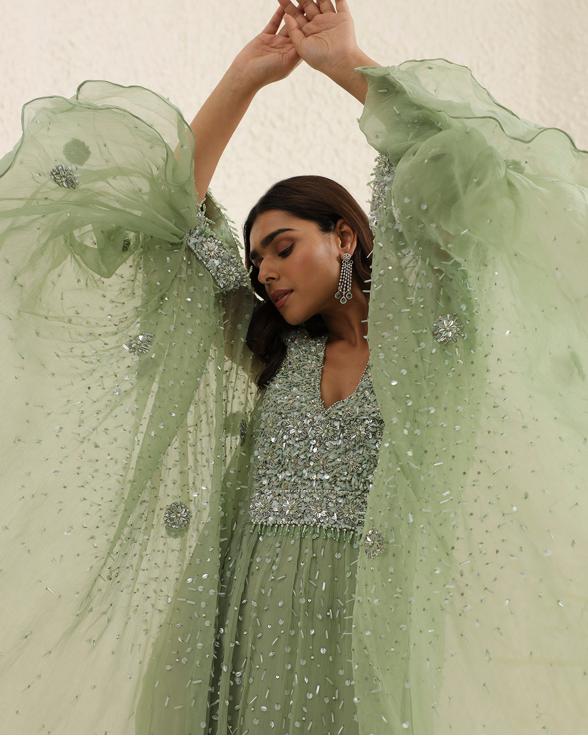 beaded kaftan dress Hand Beaded Batwing Kaftan M