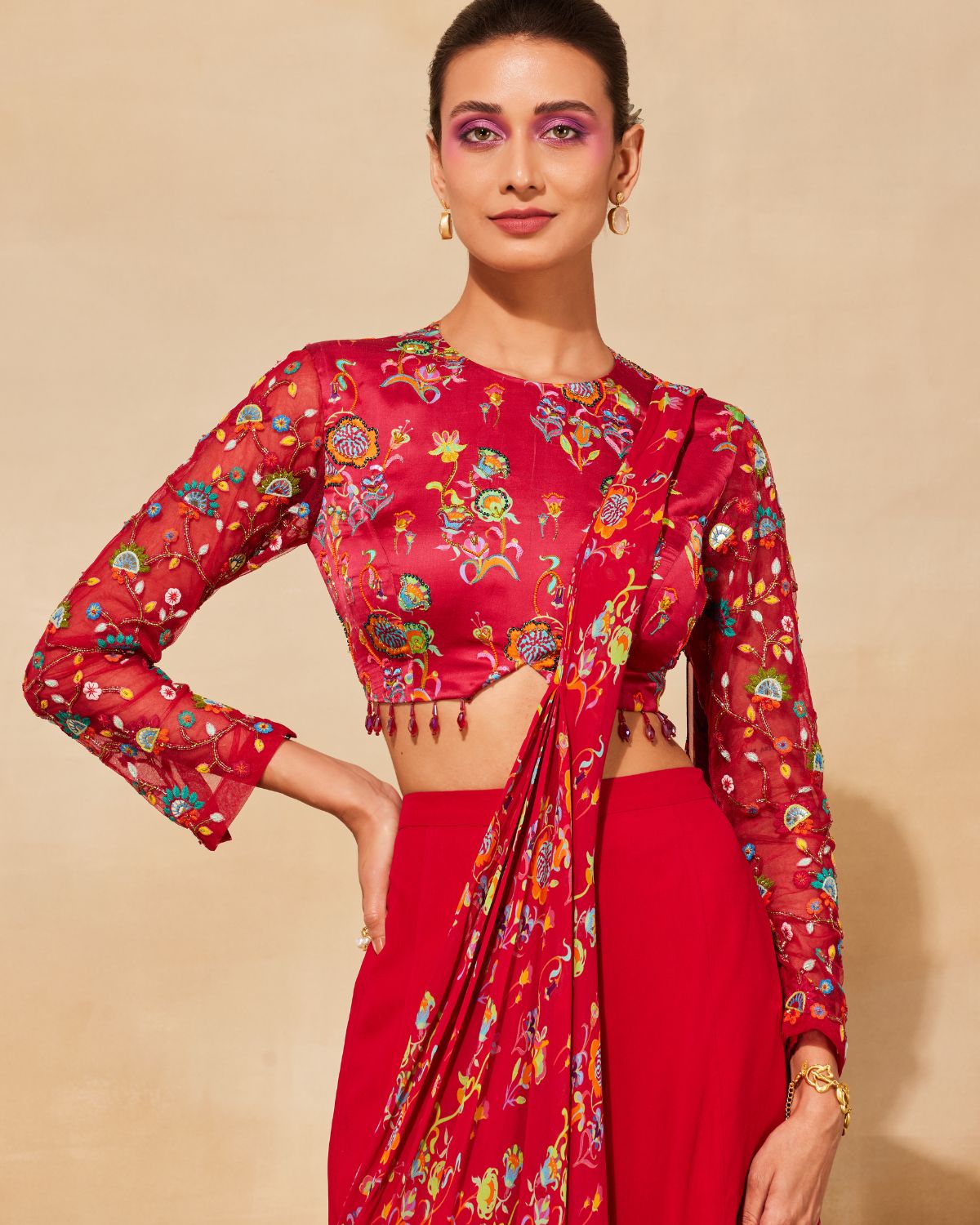 Crimson Gharara Set  Diya Rajvvir – KYNAH