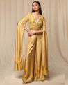 Beige Chanderi & Crepe Printed Co-Ord Set by House Of Masaba