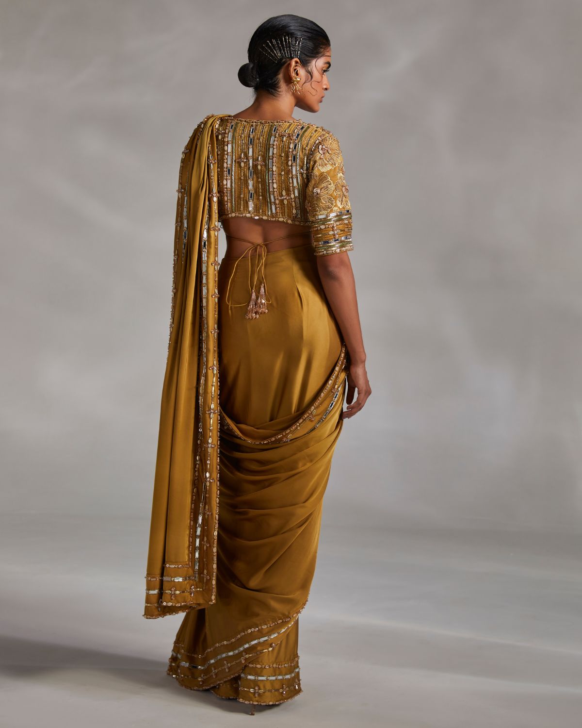 Lumen Pre-Draped Sari Set