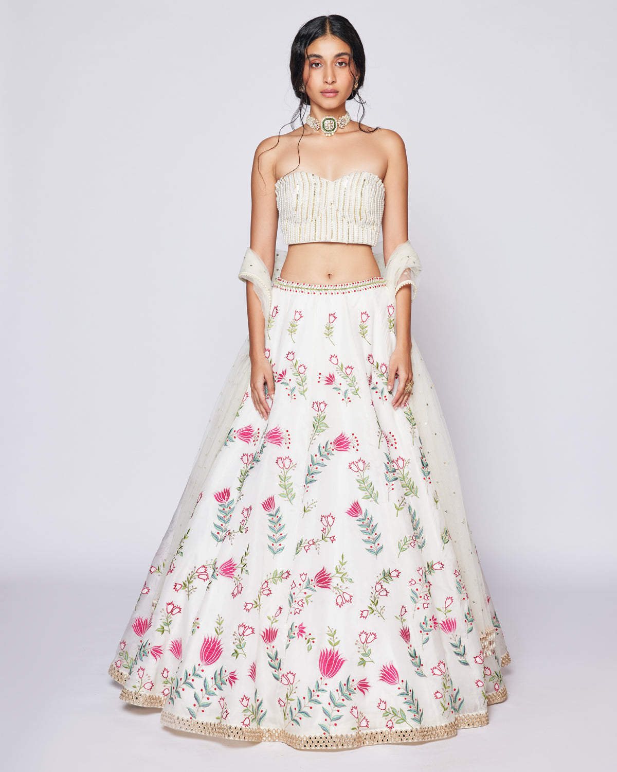 Basket Of Tulips Lehenga