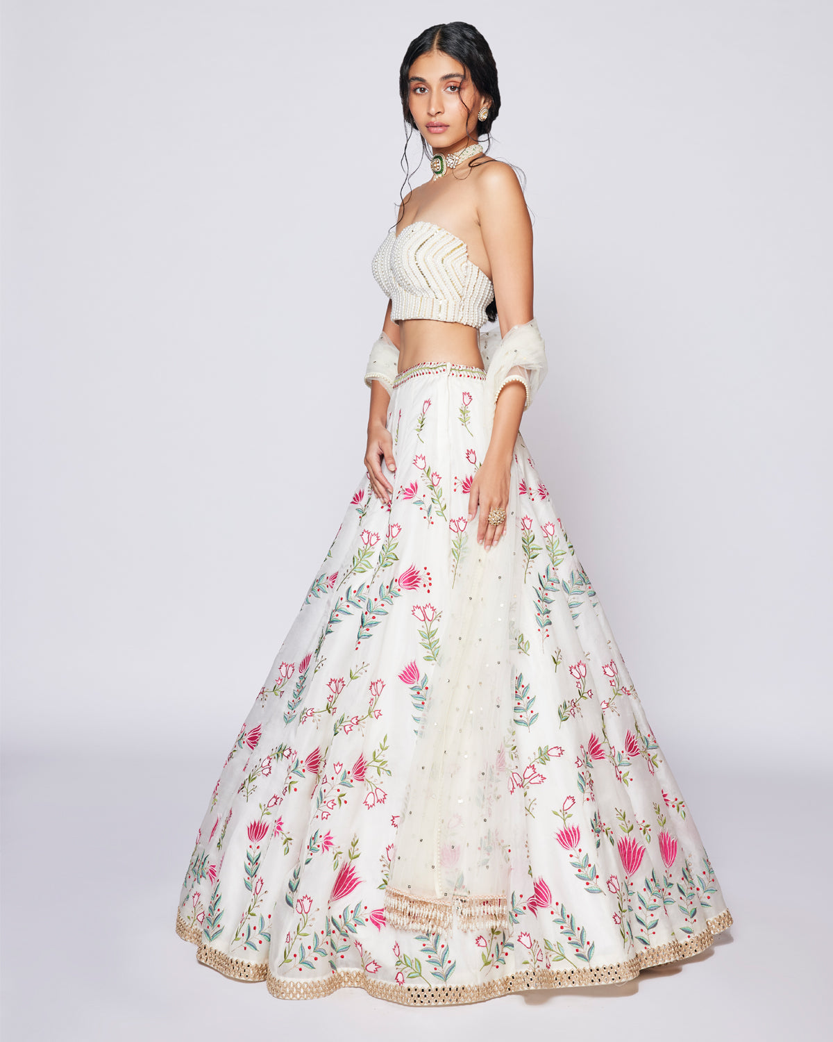 Basket Of Tulips Lehenga